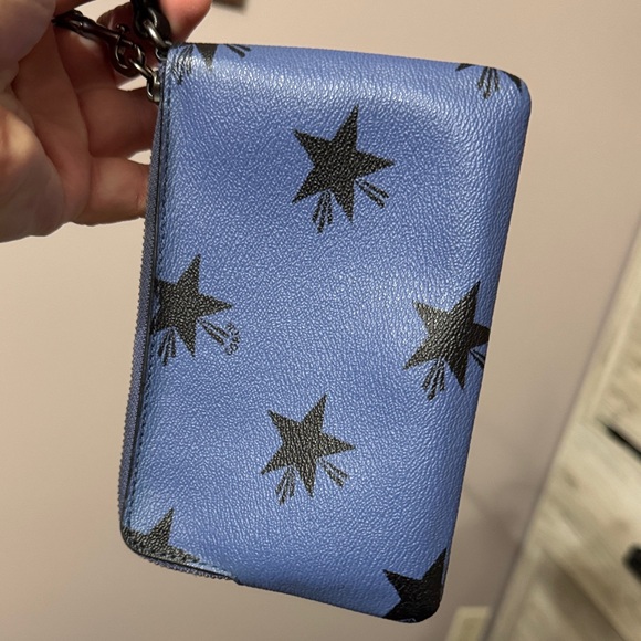 Coach Black Star Patterned Blue Wallet - Picture 3 of 8
